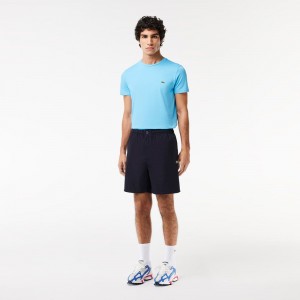 Men's Lacoste Relaxed Fit Cotton Shorts Abysm blue | OGD589460