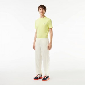 Men's Lacoste Relaxed Fit Striped Pants White | TFD540976