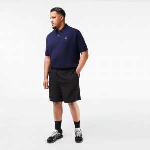 Men's Lacoste SPORT Big Fit Relaxed Fit Lined Shorts Black | NFV283695