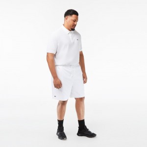 Men's Lacoste SPORT Big Fit Relaxed Fit Lined Shorts White | PJC123450