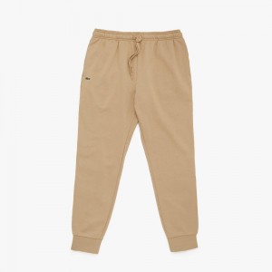 Men's Lacoste SPORT Fleece Tennis Sweatpants Beige | LDH524781