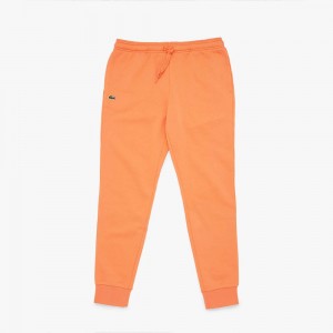 Men's Lacoste SPORT Fleece Tennis Sweatpants Orange | UZK615084