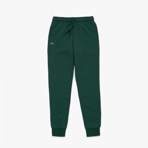 Men's Lacoste SPORT Fleece Tennis Sweatpants Pine green | YIO453690