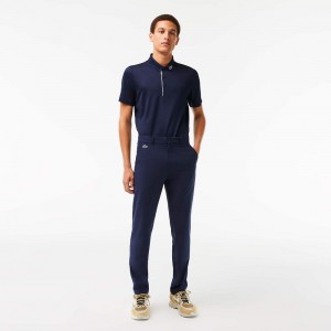 Men's Lacoste SPORT Golf Chinos Pants Navy Blue | KGH186754