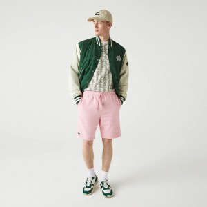 Men's Lacoste SPORT Tennis Fleece Shorts Lotus pink | RKM231850