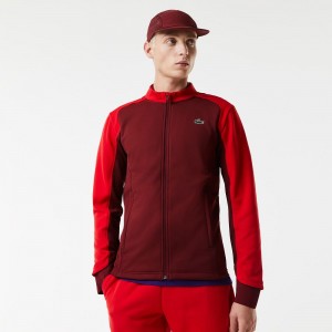 Men's Lacoste SPORT Thermal Golf Jackets Bordeaux Red | OVX069341