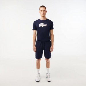 Men's Lacoste SPORT Ultra-Light Shorts Navy Blue White | HGZ270958