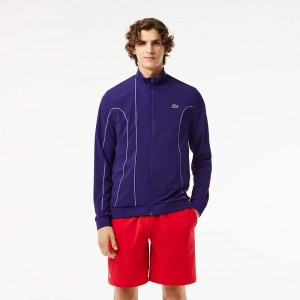 Men's Lacoste SPORT x Novak Djokovic Ceremony Jackets Purple | CAN954782