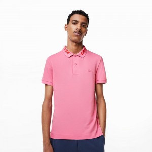 Men's Lacoste Slim Fit Lacoste Movement Polo Shirts Bubblegum pink | MQH824670