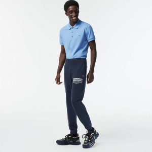 Men's Lacoste Slim Fit Sweatpants Blue | QTM590821