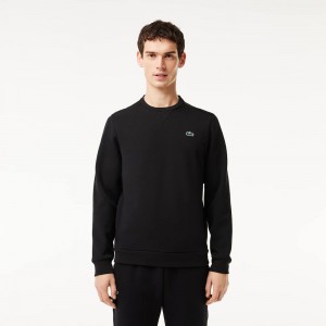 Men's Lacoste Sport Mesh Panels Sweatshirt Black | ZKI617498