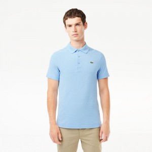 Men's Lacoste Sport Organic Cotton Piqué Golf Polo Shirts Blue | BVA826759