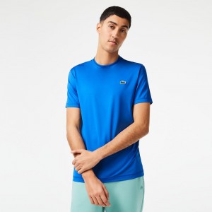 Men's Lacoste Sport Slim Fit Stretch Jersey T-Shirt Kingdom Blue | VRU852370