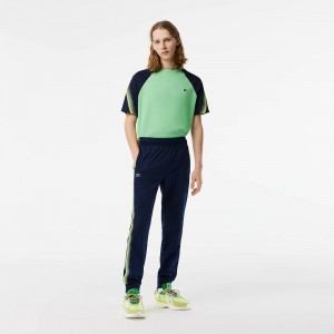 Men's Lacoste Tennis Abrasion-Resistant Joggers Navy Blue | PVH041728