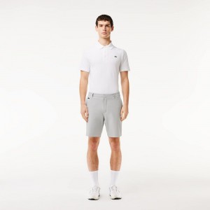 Men's Lacoste Ultra-Dry Golf Bermuda Shorts Grey | VTQ930186