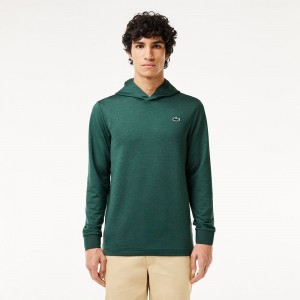 Men's Lacoste Ultra-Dry Golf Hoodie Green | AVG213897