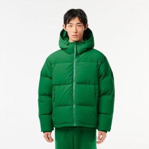 Men's Lacoste Water-Repellent Puffer Jackets Rocket Green | DNJ154980