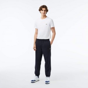 Men's Lacoste Waterproof Joggers Abysm blue | DNT659142