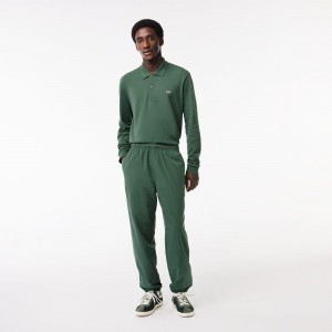 Men's Lacoste Waterproof Joggers Dark Green | QFG207856