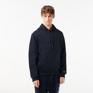 Men's Lacoste XL Croc Jogger Hoodie Abysm blue | KED579631