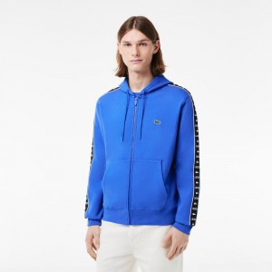 Men's Lacoste Zip-Up Hoodie Ladigue blue | NSI509872