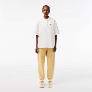 Women's Lacoste Blended Cotton Sweatpants Beige | MQR298745