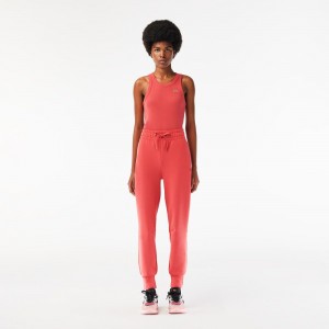 Women's Lacoste Cotton Jersey Joggers Pink | TBY405276