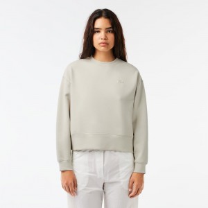 Women's Lacoste Crew Neck Sweatshirt Grey | OXV368790