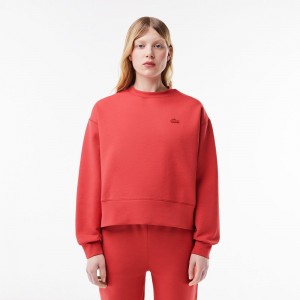 Women's Lacoste Crew Neck Sweatshirt Pink | PHF827453