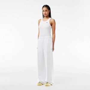 Women's Lacoste Double Face Sweatpants White | CDY791028