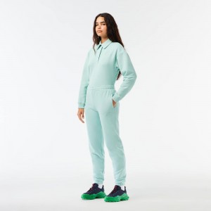 Women's Lacoste Embroidered Sweatpants Mint | RMT167538