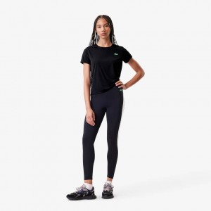 Women's Lacoste Lacoste x Bandier Pro Featherweight T-Shirt Black | AMG092541