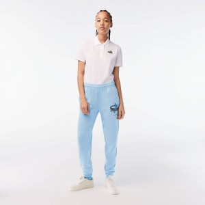 Women's Lacoste Lacoste x Netflix Super Soft Sweatpants Pastel blue | KRY217604