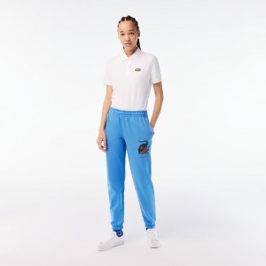 Women's Lacoste Lacoste x Netflix Super Soft Sweatpants Ethereal blue | EWX639801