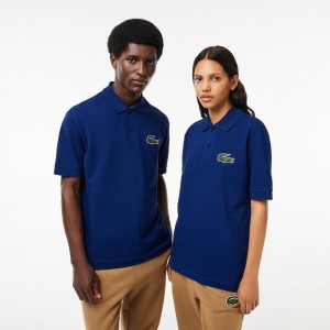 Women's Lacoste Original L.12.12 Loose Fit 80's Croc Polo Shirts Methylene blue | RID386715