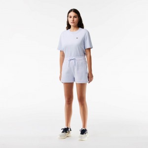 Women's Lacoste Plain Shorts Phoenix blue | JZH507612