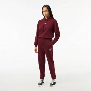 Women's Lacoste Printed Sweatpants Bordeaux | ATX703524