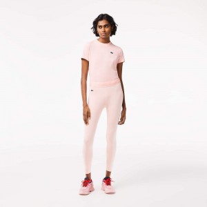 Women's Lacoste SPORT 7/8 Length Recycled Polyester Leggings Waterlily Pink | PVM641973