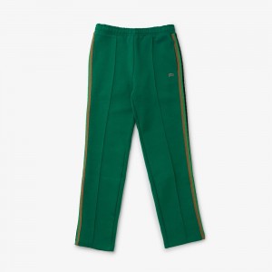 Women's Lacoste Striped Knit Pants Rocket Green | ZFI612845