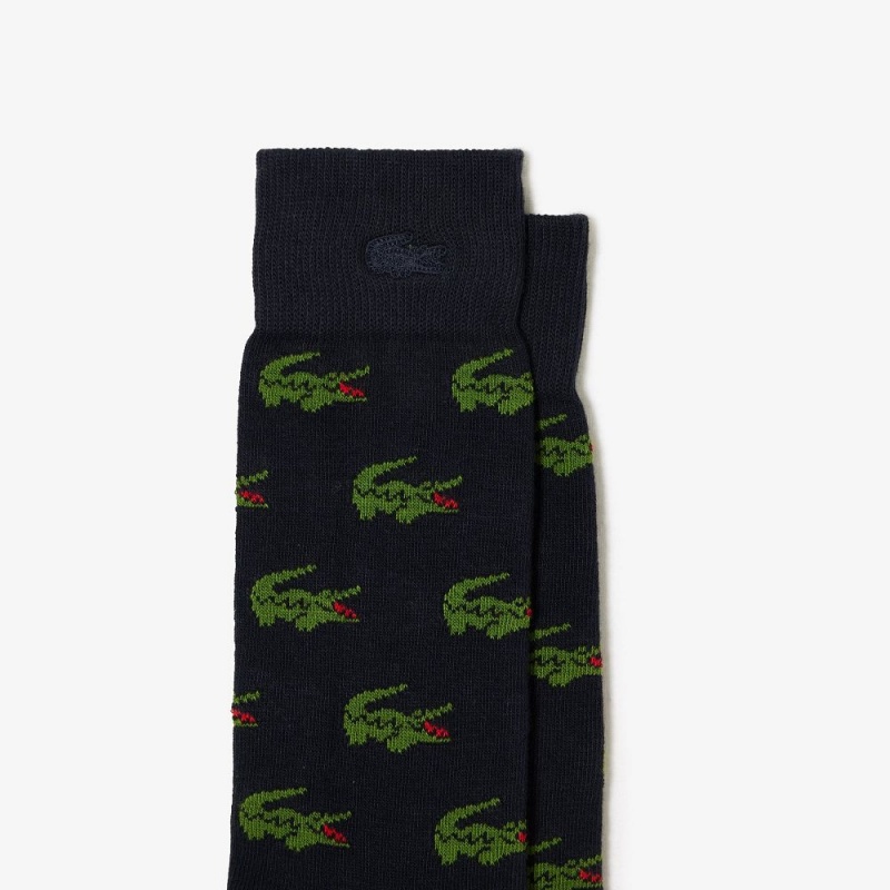 Men's Lacoste 2-Pack Cotton Socks Abysm blue | VKL046395