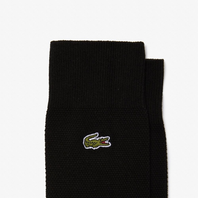 Men's Lacoste 3-Pack High-Cut Socks Black | HCI402718