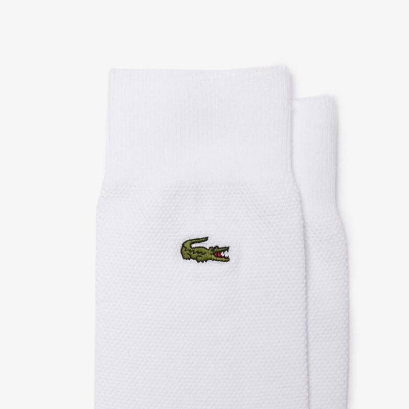 Men's Lacoste 3-Pack High-Cut Socks White | EMB374902