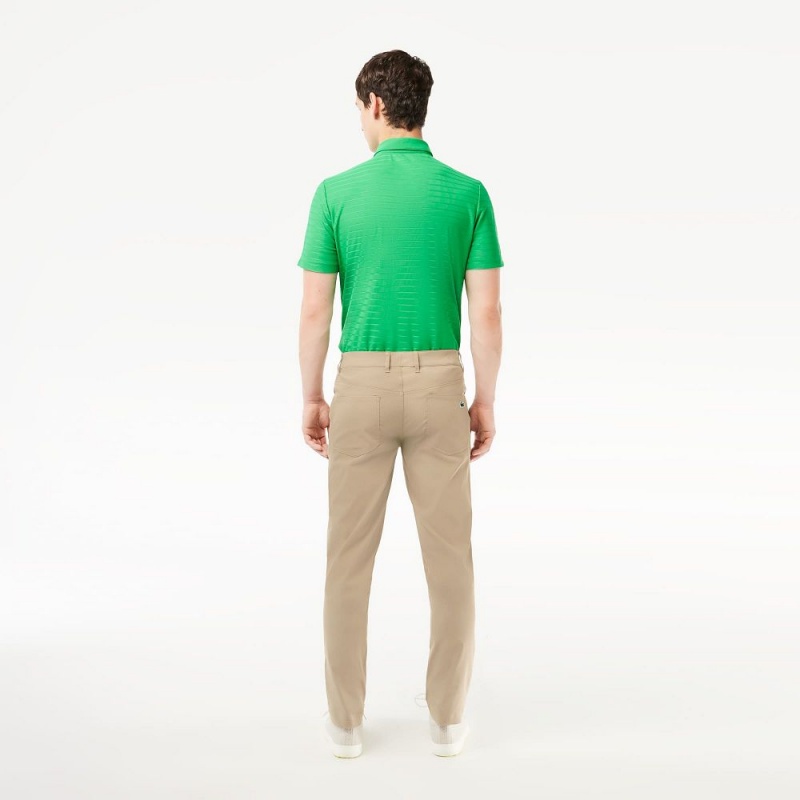 Men's Lacoste 5-Pocket Golf Pants Beige | GCX867230