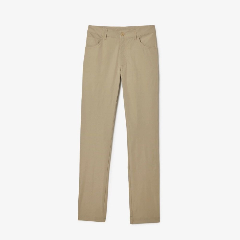 Men's Lacoste 5-Pocket Golf Pants Beige | GCX867230