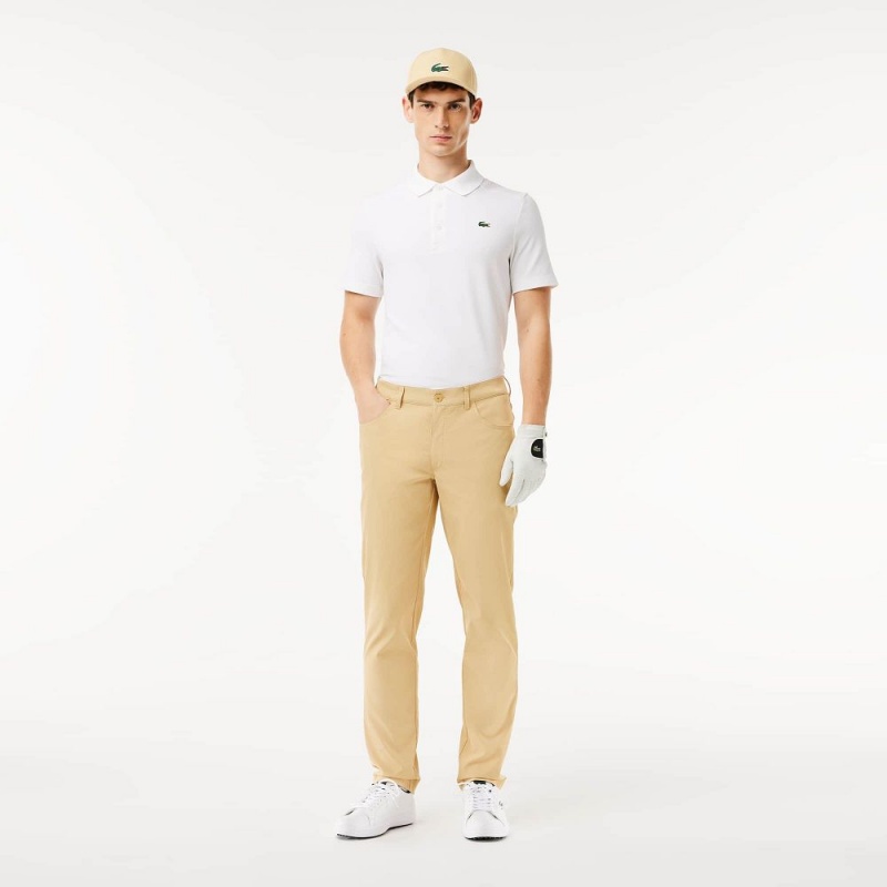 Men's Lacoste 5-Pocket Golf Pants Beige | YTN742650