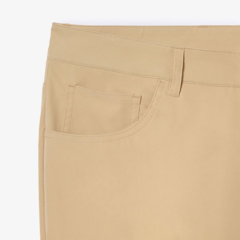 Men's Lacoste 5-Pocket Golf Pants Beige | YTN742650