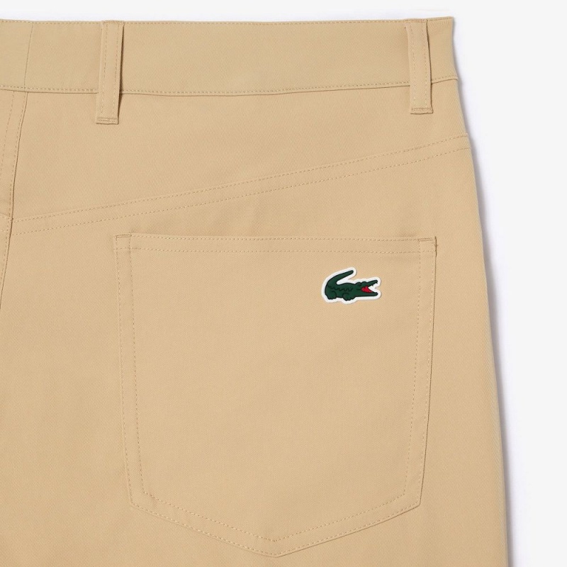 Men's Lacoste 5-Pocket Golf Pants Beige | YTN742650