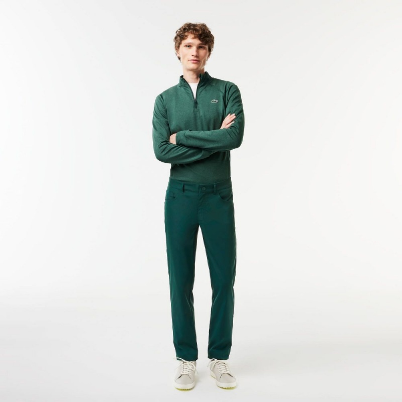 Men's Lacoste 5-Pocket Golf Pants Forest green | CHU864139