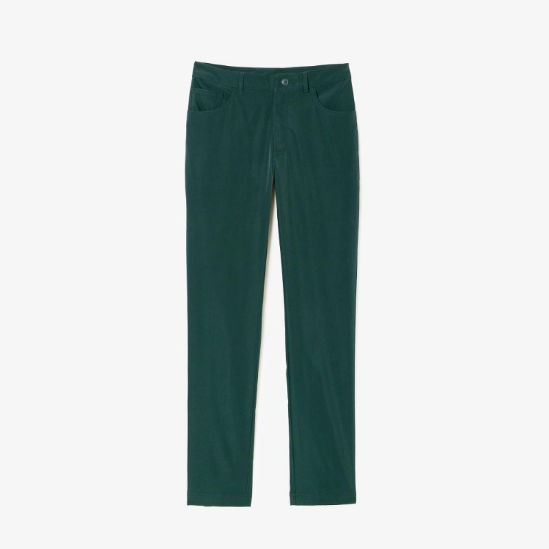 Men's Lacoste 5-Pocket Golf Pants Forest green | CHU864139