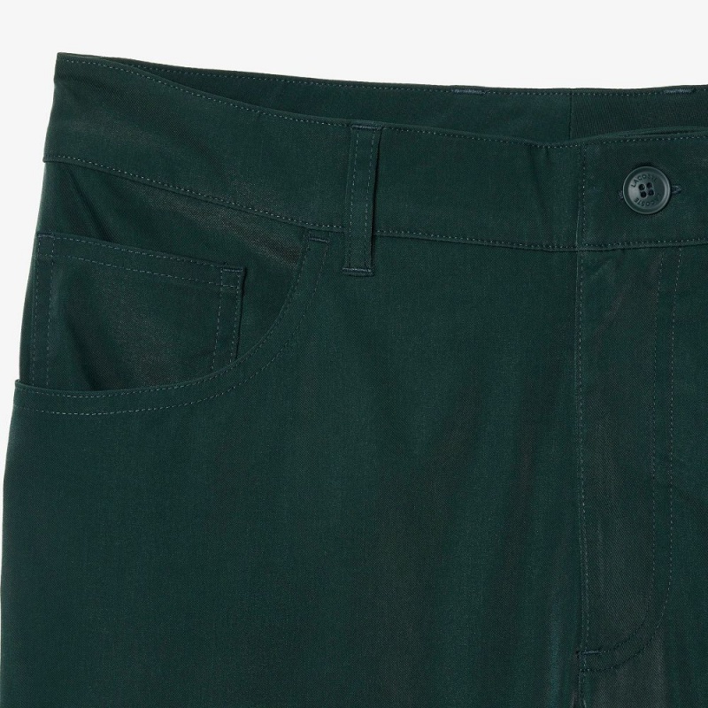 Men's Lacoste 5-Pocket Golf Pants Forest green | CHU864139